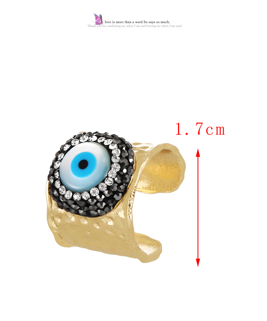 Fashion Gold Bronze Zircon Shell Eye Ring,Rings