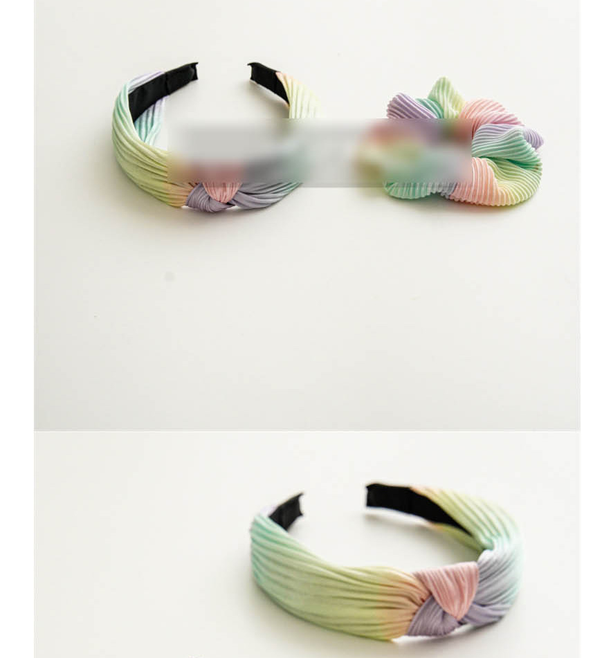 Fashion Tie Dye Headband Fabric Tie-dye Pleated Knotted Headband,Head Band