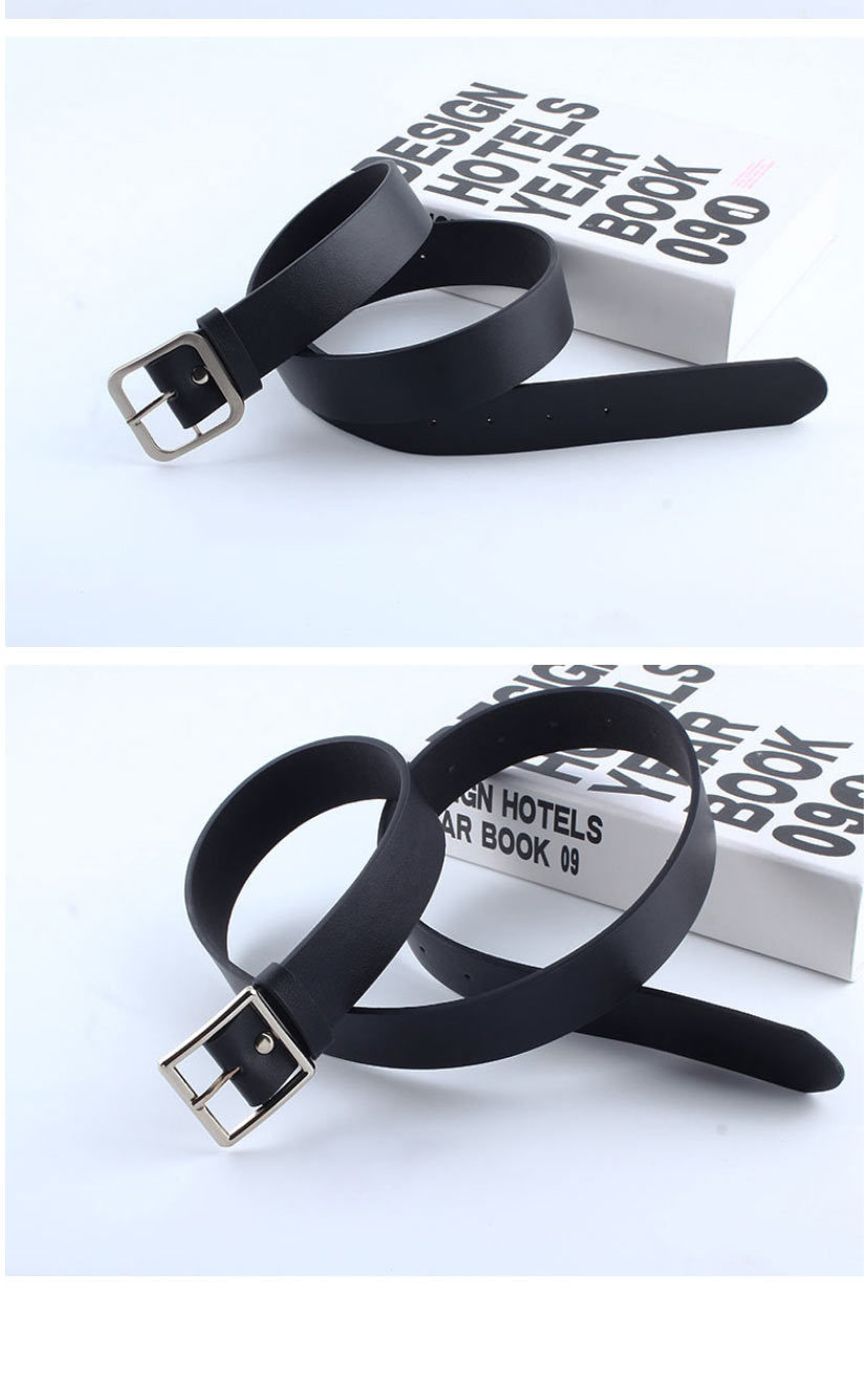 Fashion Square Buckle Silver Square Buckle Pu Wide Belt,Wide belts