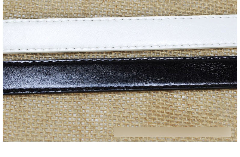 Fashion Black Faux Leather Round Pin Buckle Wide Belt,Wide belts