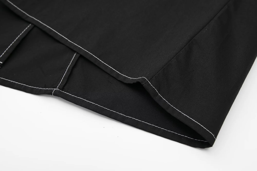 Fashion Black Sewing Line Irregular Skirt,Skirts