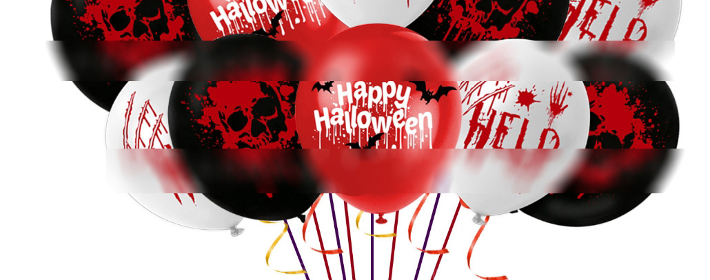Fashion Halloween Balloon Set 18pcs 5 Pieces Halloween Scary Lettering Balloons,Festival & Party Supplies