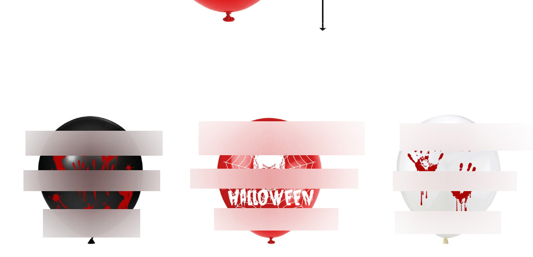 Fashion 18pcs Halloween Balloon Set 5 Pieces Halloween Horror Bloody Balloons Set,Festival & Party Supplies