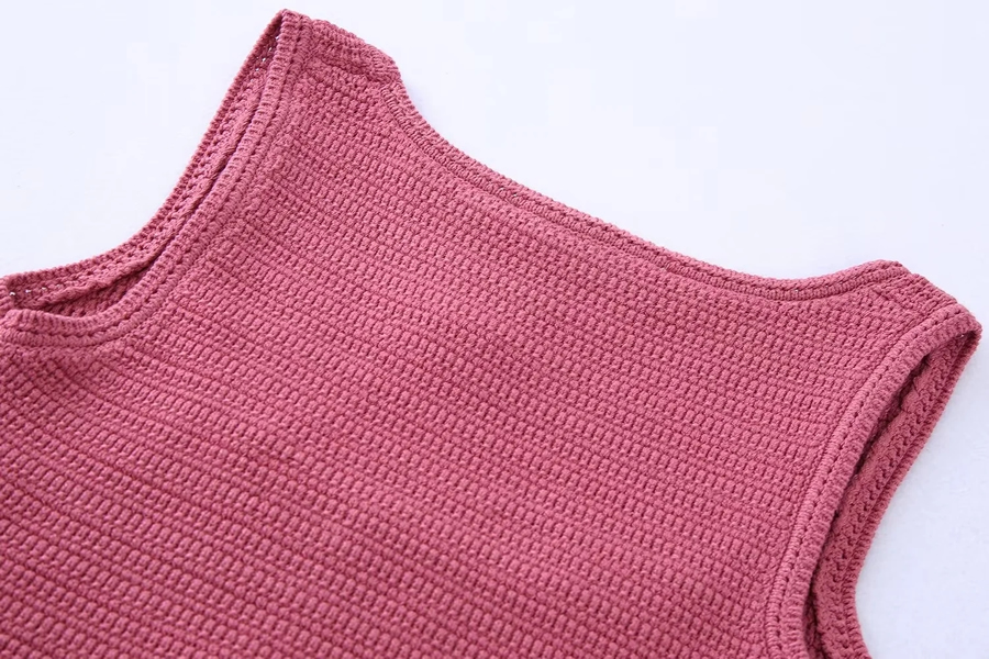 Fashion Pink Crochet Square Neck Suspender,Hair Crown