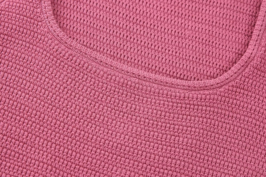 Fashion Pink Crochet Square Neck Suspender,Hair Crown