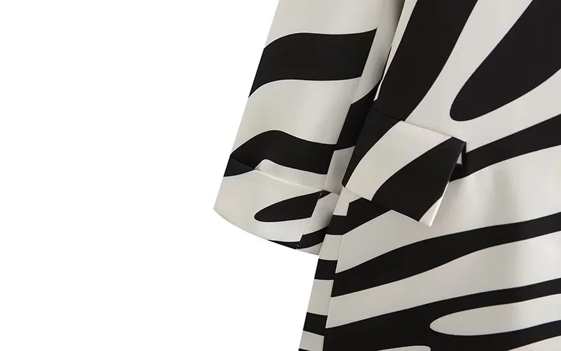 Fashion Printing Polyester Zebra Pocket Blazer,Coat-Jacket
