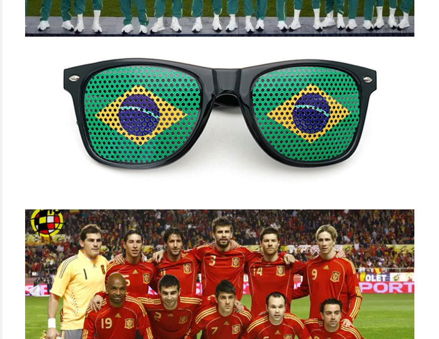 Fashion Brazil Pc Flag Square Large Frame Eyelet Sunglasses,Women Sunglasses