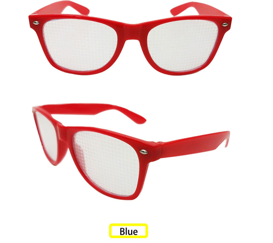 Fashion Dark Blue Transparent Sheet Pc Diffraction Love Square Large Frame Sunglasses,Women Sunglasses