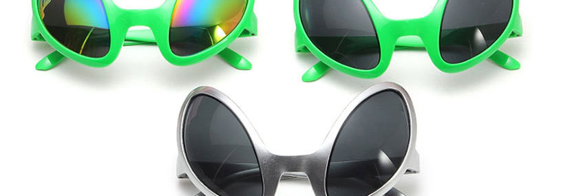 Fashion Silver Frame Color Film Pc Irregular Alien Sunglasses,Women Sunglasses