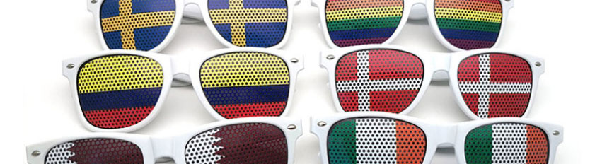 Fashion Rainbow Pc Square Large Frame Flag Sunglasses (white),Women Sunglasses