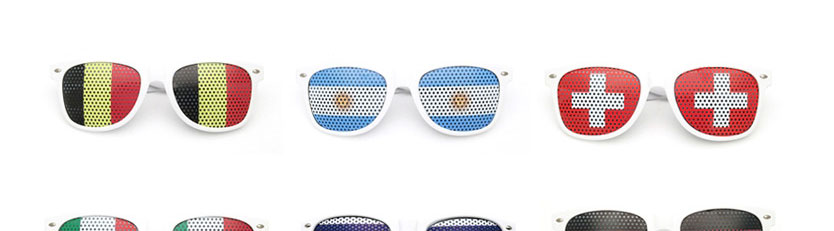 Fashion Denmark Pc Square Large Frame Flag Sunglasses (white),Women Sunglasses