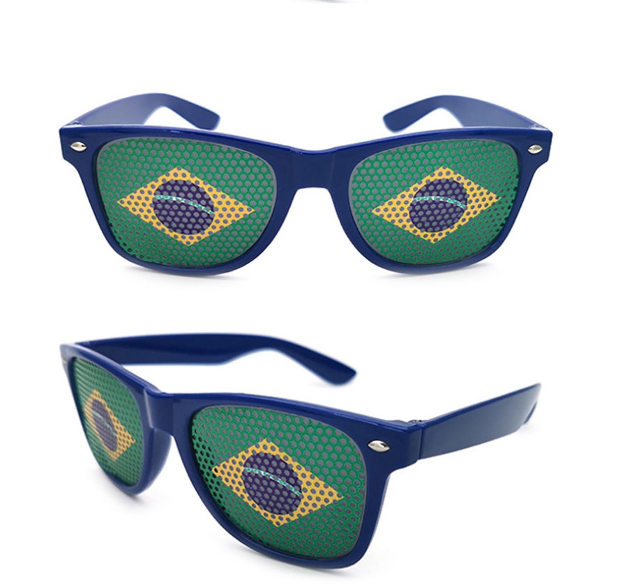 Fashion Brazil Pc Square Large Frame Flag Sunglasses,Women Sunglasses