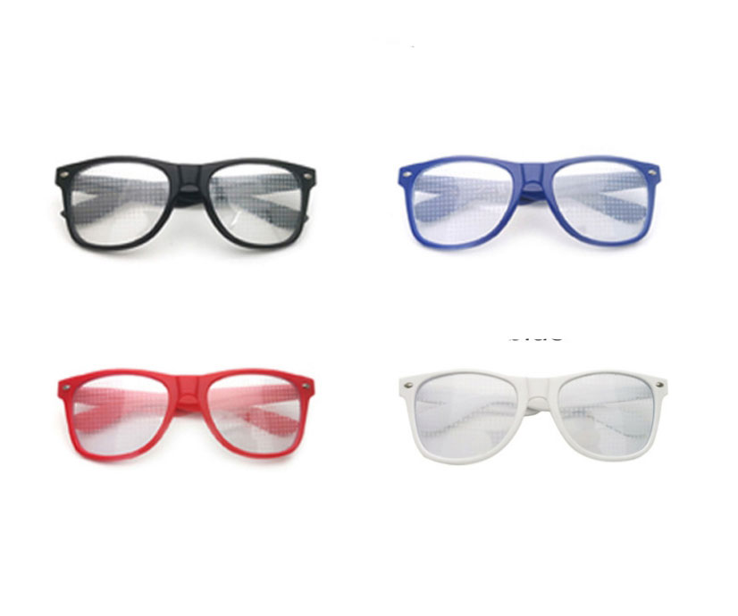 Fashion Red Frame Grey Sheet Diffractive Football Square Large Frame Flat Mirror,Fashion Glasses