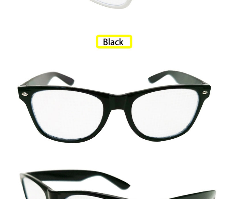 Fashion Black Frame Diffractive Football Square Large Frame Flat Mirror,Fashion Glasses