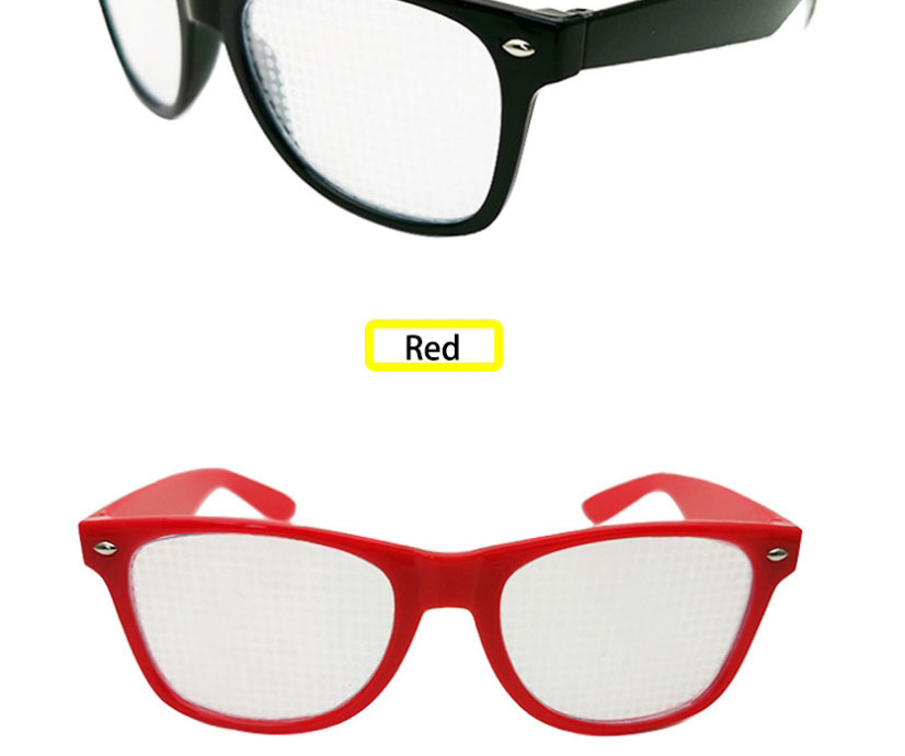 Fashion Red Box Diffractive Football Square Large Frame Flat Mirror,Fashion Glasses