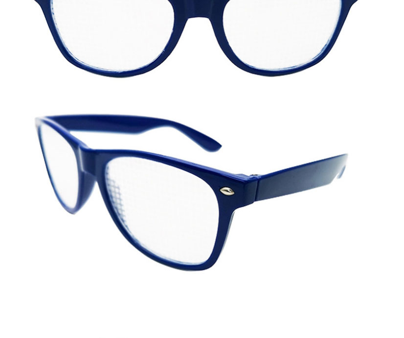 Fashion Blue Frame Grey Sheet Diffractive Football Square Large Frame Flat Mirror,Fashion Glasses