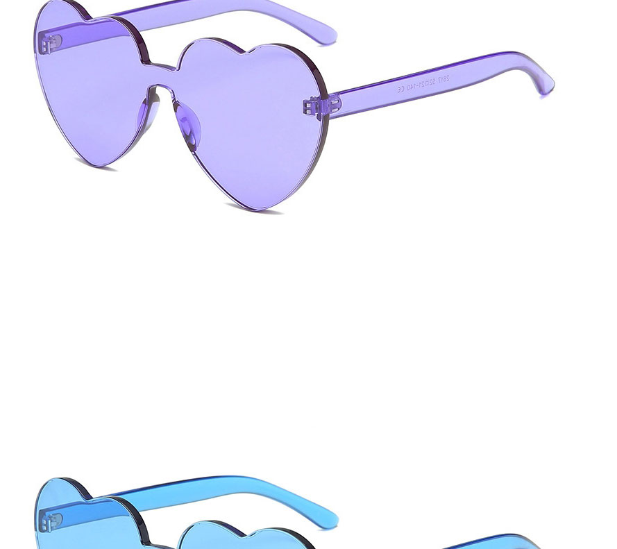 Fashion Pink Rimless Heart Sunglasses,Women Sunglasses
