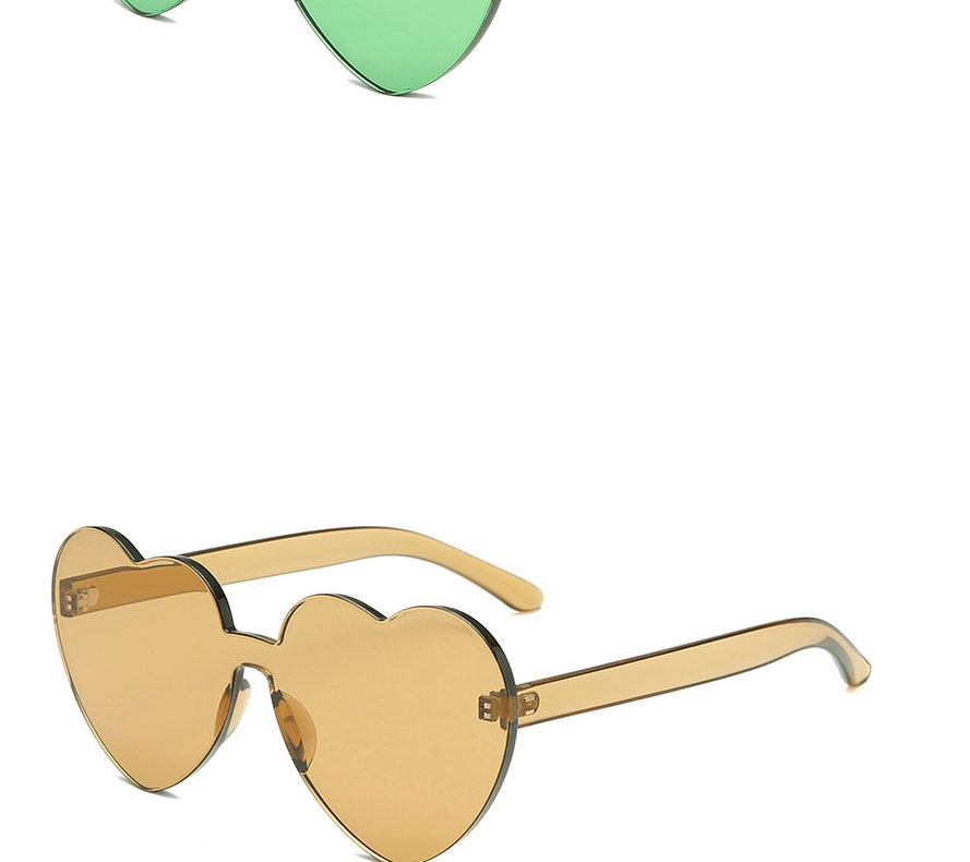 Fashion Transparent Rimless Heart Sunglasses,Women Sunglasses