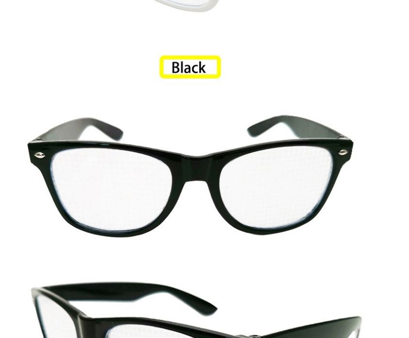 Fashion Black Frame Grey Sheet Diffractive Glasses Square Large Frame Flat Mirror,Fashion Glasses