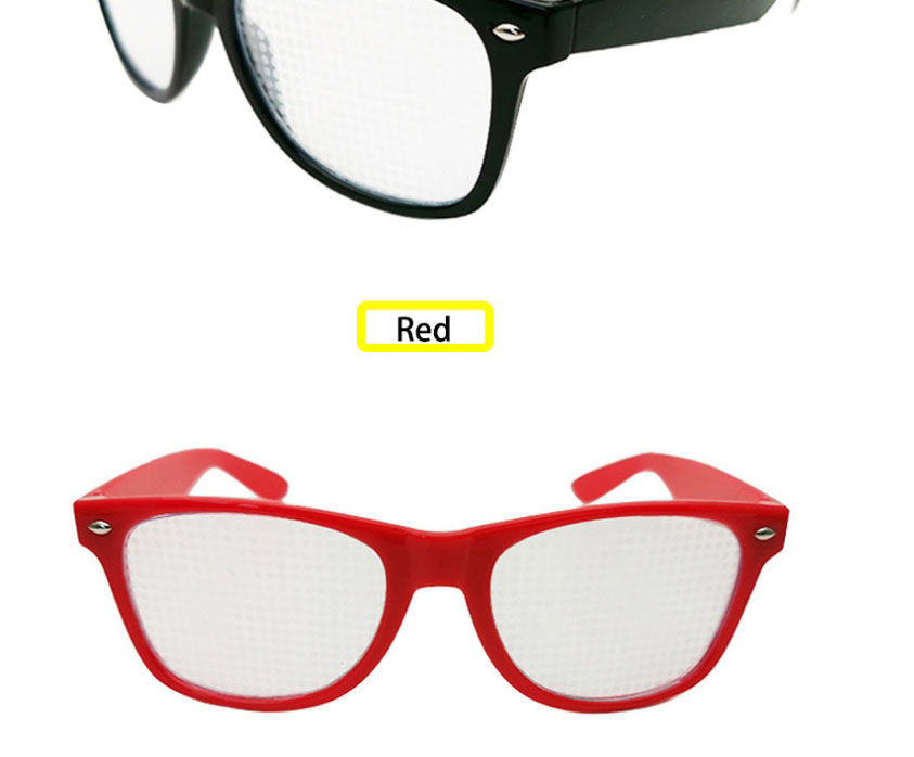 Fashion Red Frame Grey Sheet Diffractive Glasses Square Large Frame Flat Mirror,Fashion Glasses