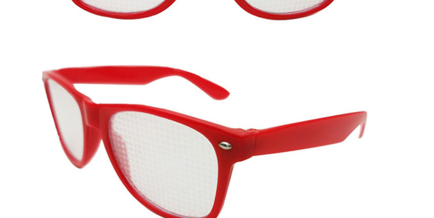 Fashion Red Frame Grey Sheet Diffractive Fireworks Square Large Frame Sunglasses,Women Sunglasses