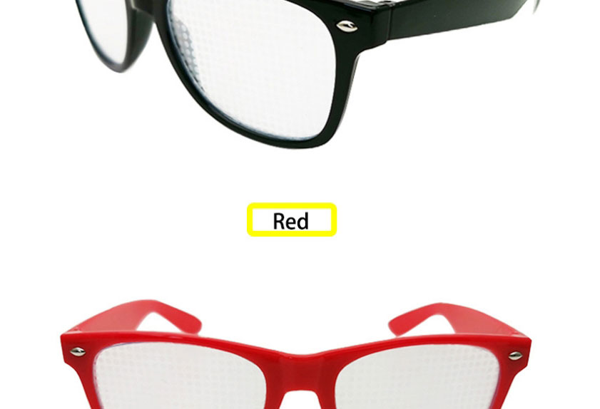 Fashion Red Box Diffractive Fireworks Square Large Frame Flat Mirror,Fashion Glasses