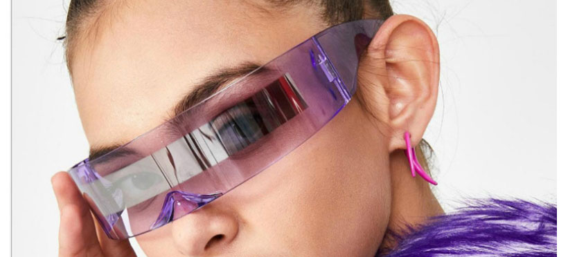 Fashion Purple Lamination Pc All-in-one Sunglasses,Women Sunglasses