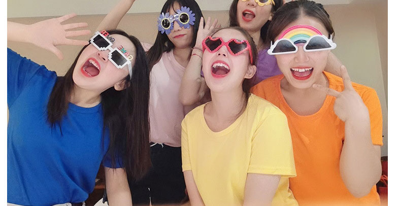 Fashion Ash Flakes Pc Rainbow White Cloud Sunglasses,Women Sunglasses