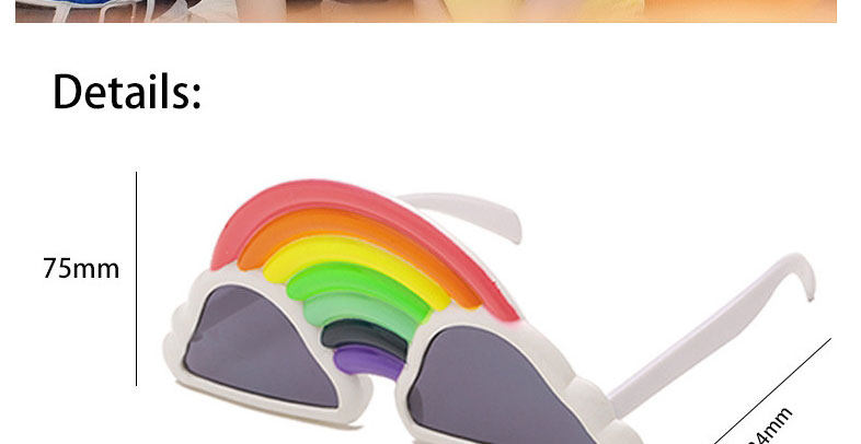 Fashion Ash Flakes Pc Rainbow White Cloud Sunglasses,Women Sunglasses