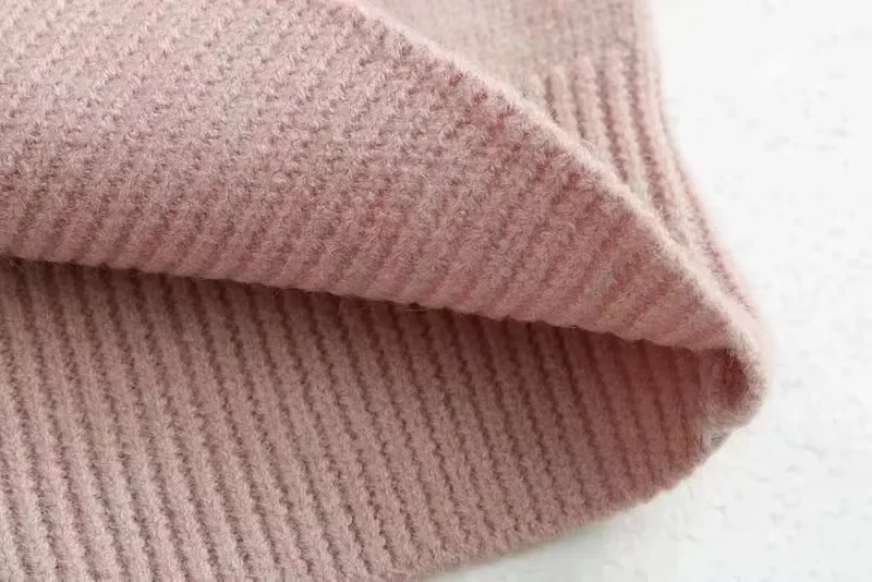 Fashion Pink Core-spun Button Cardigan,Sweater