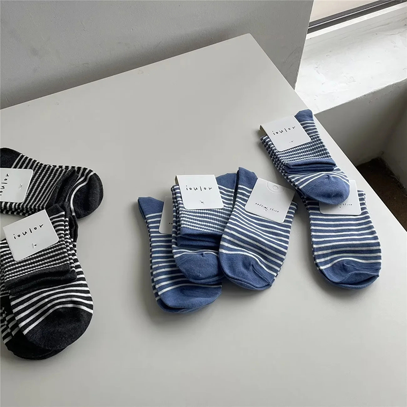 Fashion Beige Pinstripe Socks,Fashion Socks