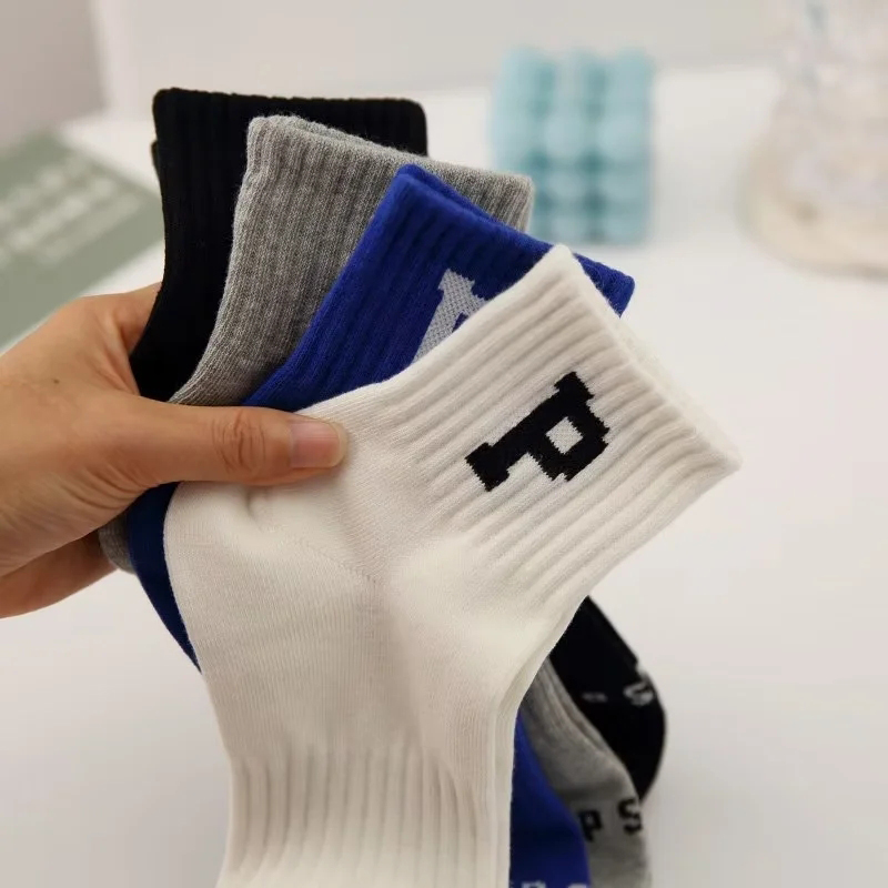 Fashion Grey Letter Embroidered Socks,Fashion Socks