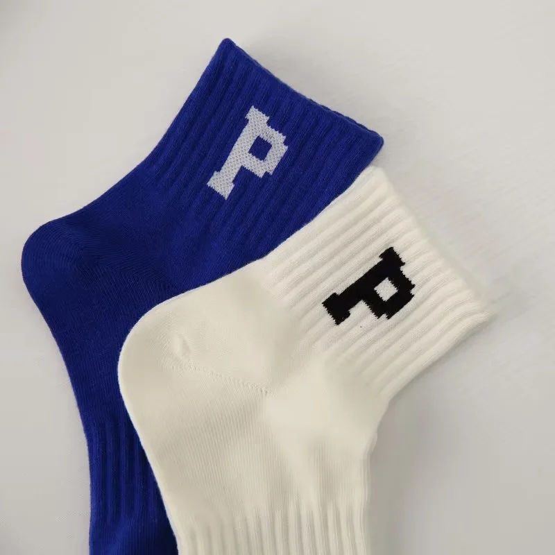 Fashion Blue Letter Embroidered Socks,Fashion Socks