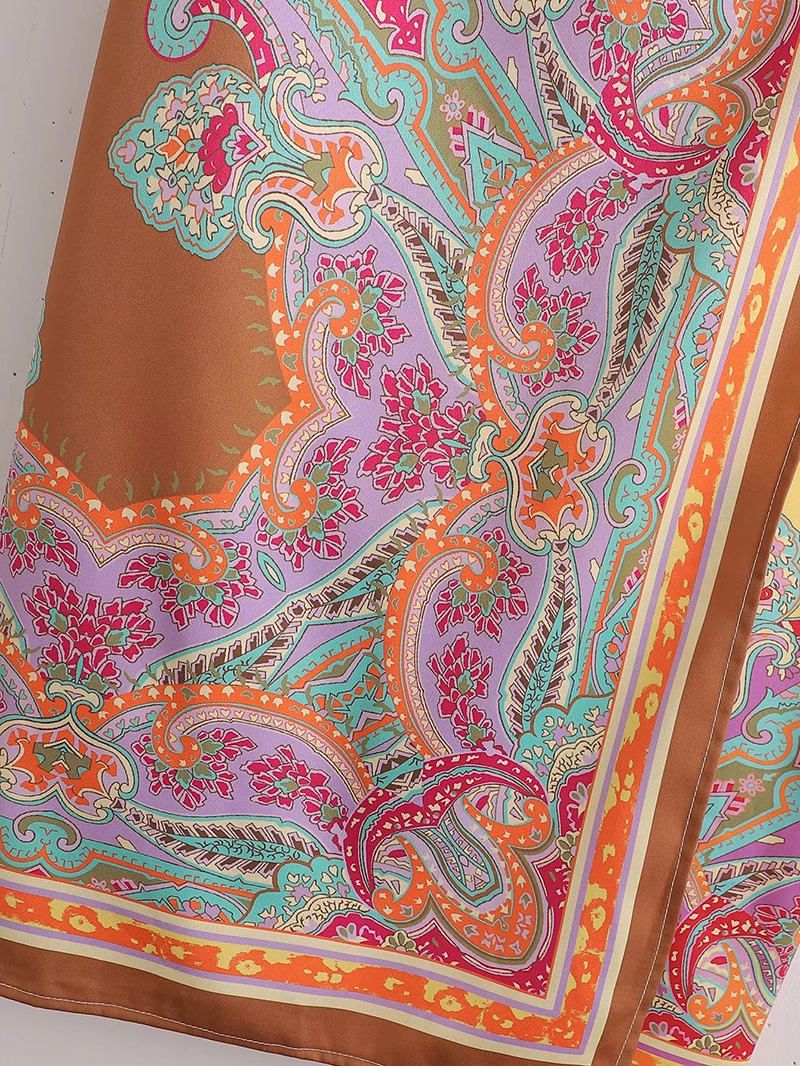 Fashion Pattern Polyester Lace-up Print Skirt,Skirts