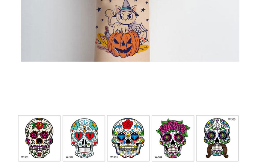 Fashion W-flower Skull Set (20 Sheets) (2 Sets Of Batches) Children