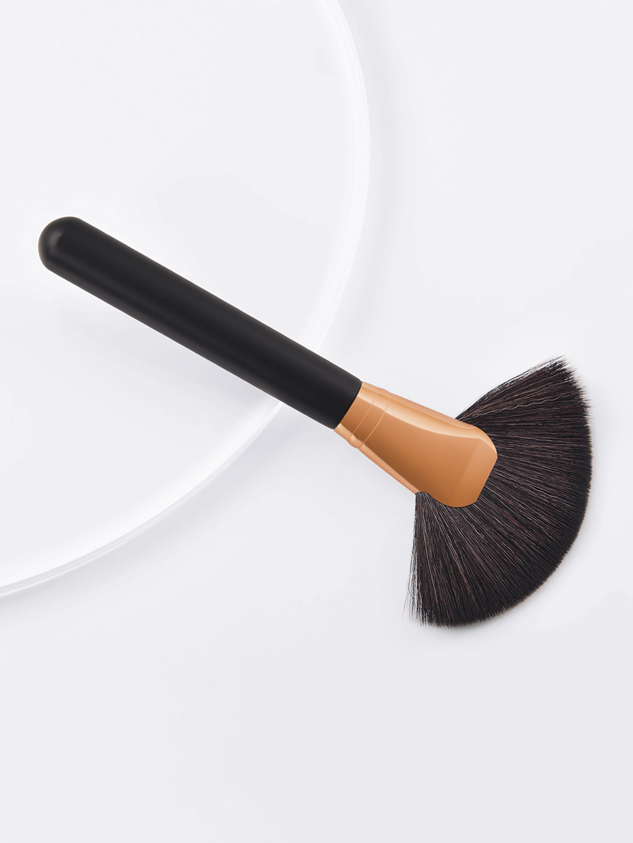 Fashion Black Single Black Gold Loose Powder Makeup Brush,Beauty tools