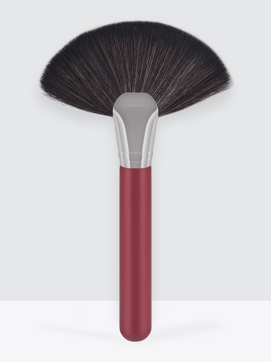 Fashion Brown Single Red Large Loose Powder Makeup Brush,Beauty tools
