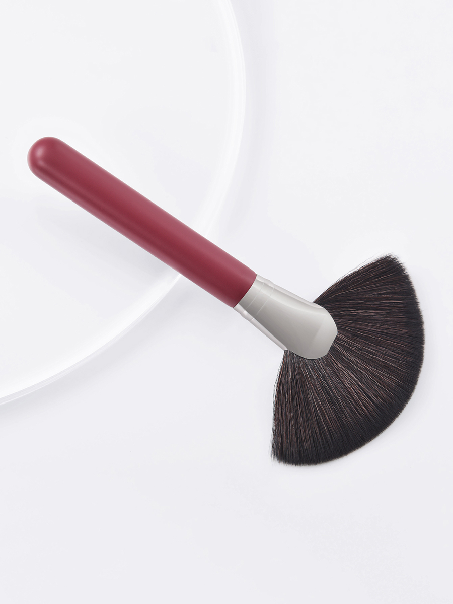 Fashion Brown Single Red Large Loose Powder Makeup Brush,Beauty tools