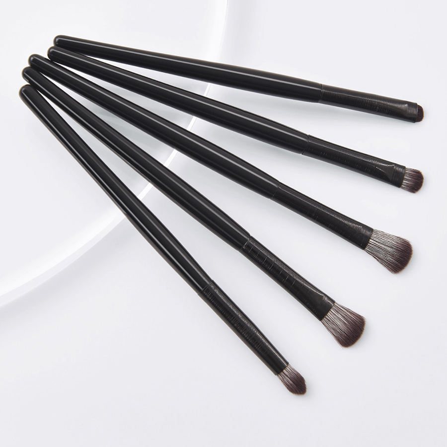Fashion Black 5 Eyeshadow Brushes Brushed Black Blade Makeup Brush Set,Beauty tools