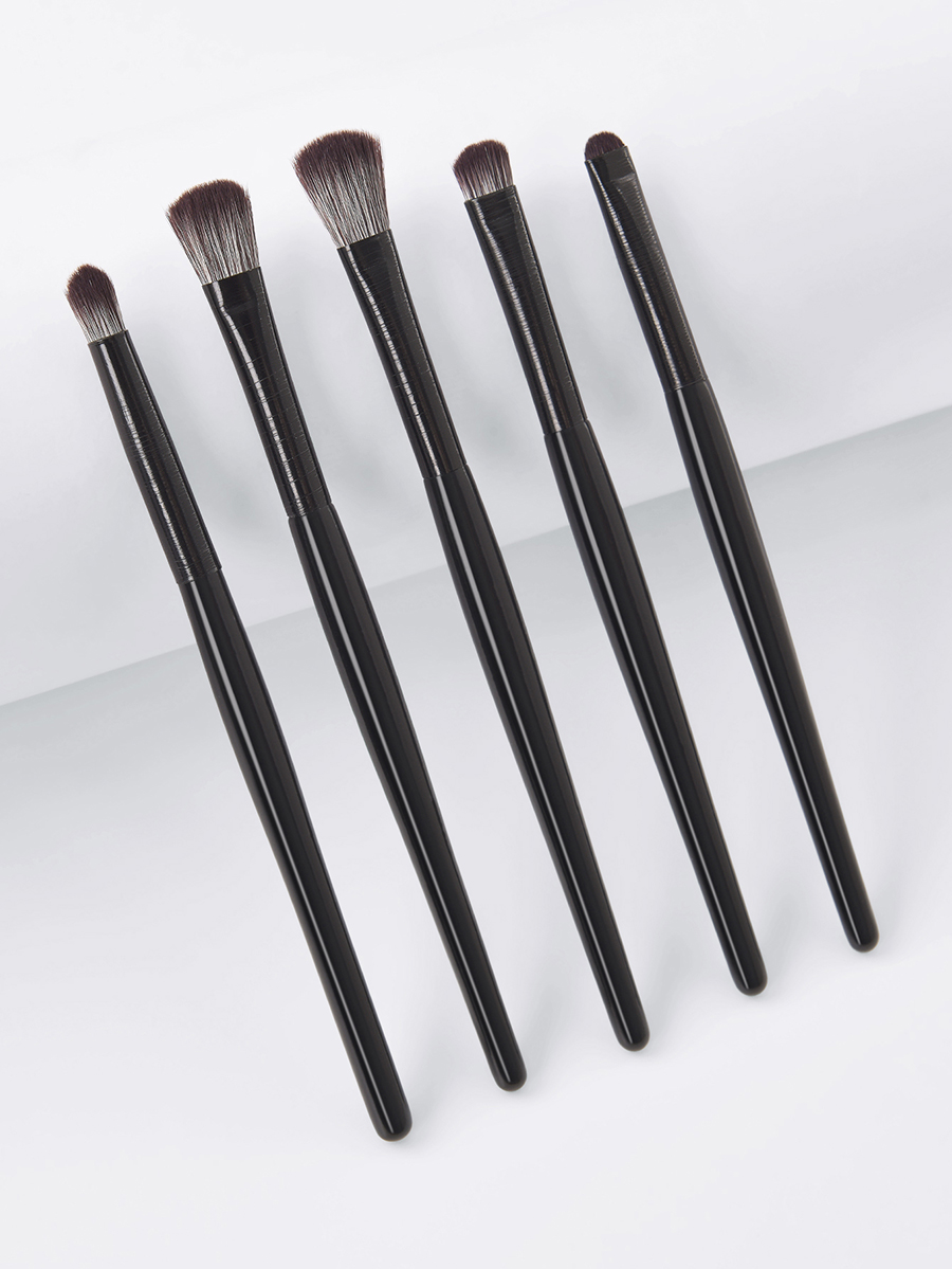 Fashion Black 5 Eyeshadow Brushes Brushed Black Blade Makeup Brush Set,Beauty tools