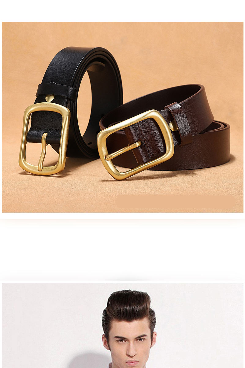 Fashion Black Leather Wide Belt With Metal Buckle,Wide belts