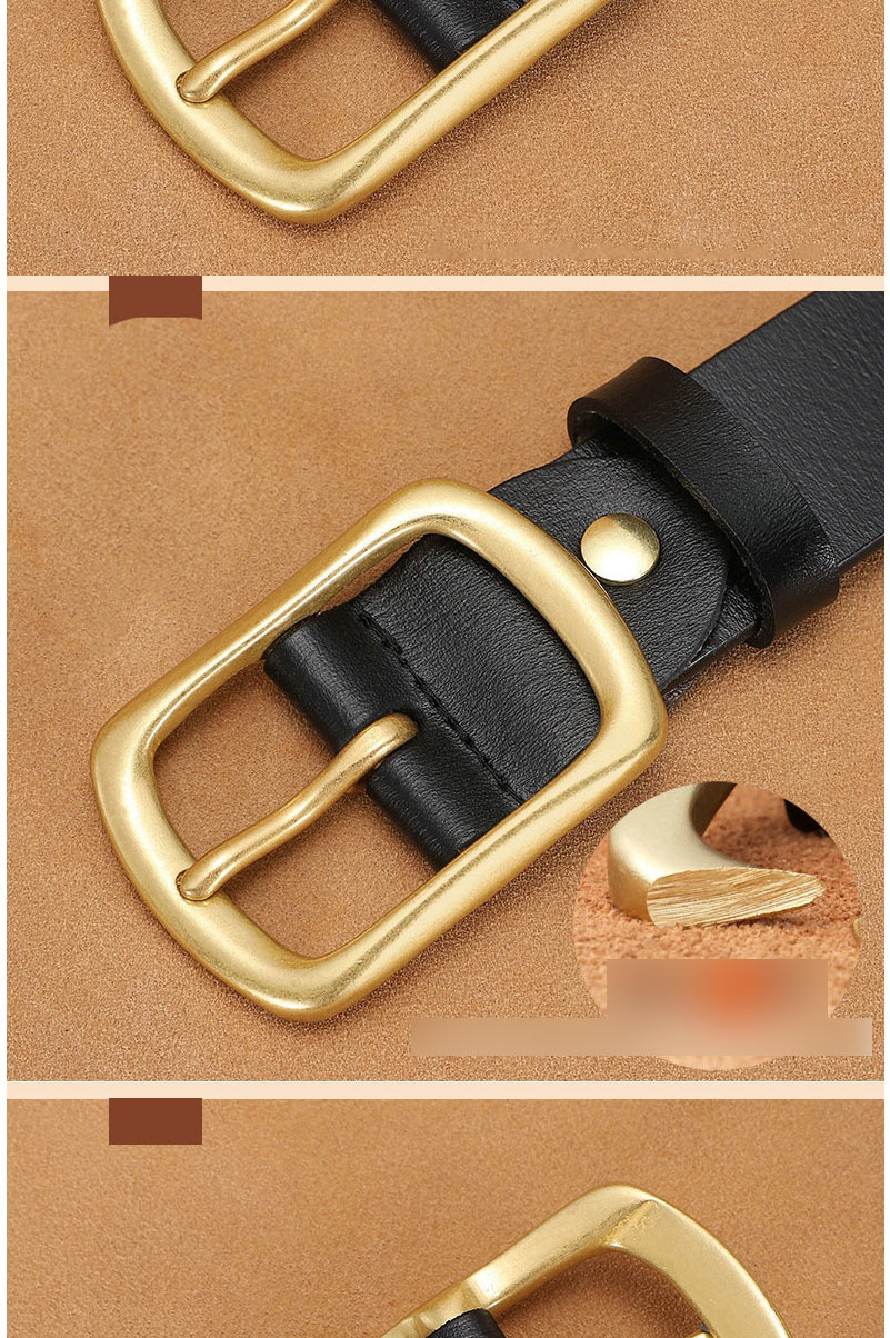 Fashion Brown Leather Wide Belt With Metal Buckle,Wide belts