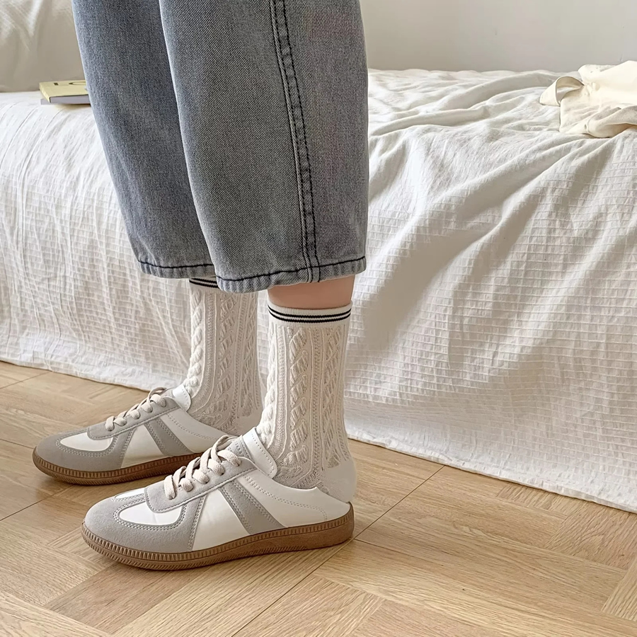 Fashion Grey Cotton Knit Socks,Fashion Socks