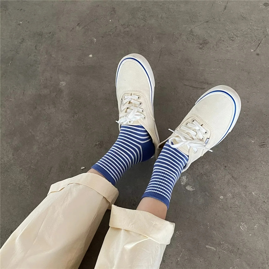 Fashion Grey Cotton Striped Socks,Fashion Socks