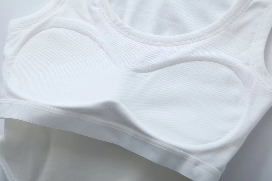 Fashion Khaki Cotton Monogram Vest,Tank Tops & Camis
