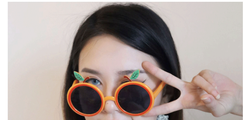 Fashion Small Orange Glasses Abs Small Orange Sunglasses,Women Sunglasses