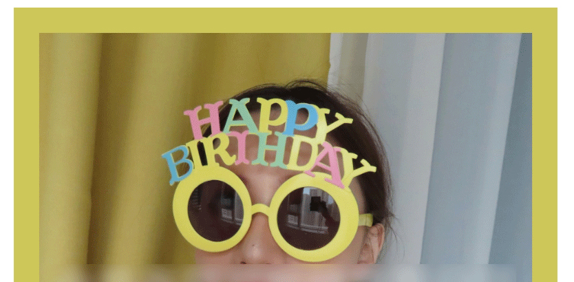 Fashion Happy Birthdaypink Abs Letter Round Frame Sunglasses,Women Sunglasses