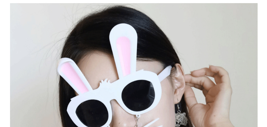 Fashion Bearded Bunny Glasses Abs Bearded Bunny Sunglasses,Women Sunglasses