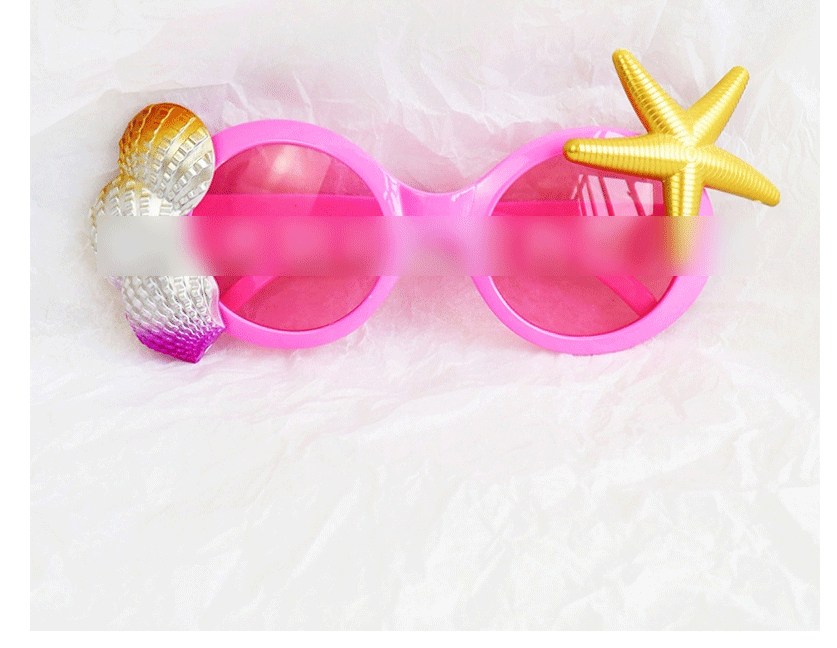 Fashion Starfish Shell Glasses Rose Pink Starfish Shell Sunglasses,Women Sunglasses