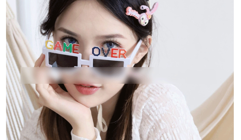 Fashion Game Over Transparencies Abs Alphabet Sunglasses,Women Sunglasses
